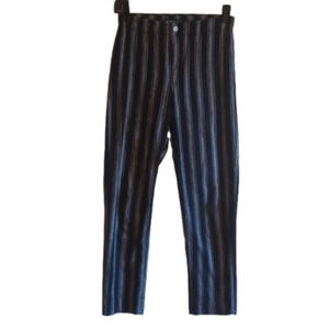 BRANDY Mellville striped black/ grey cotton pants. No size tags, see measurement